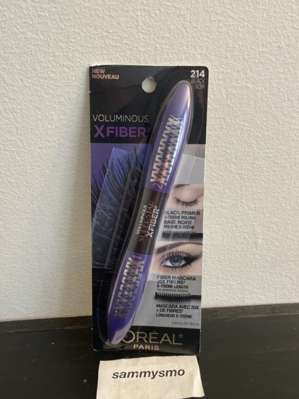L’Oreal Voluminous X Fiber Mascara 214 Black, Discontinued SEE DESCRIPTION